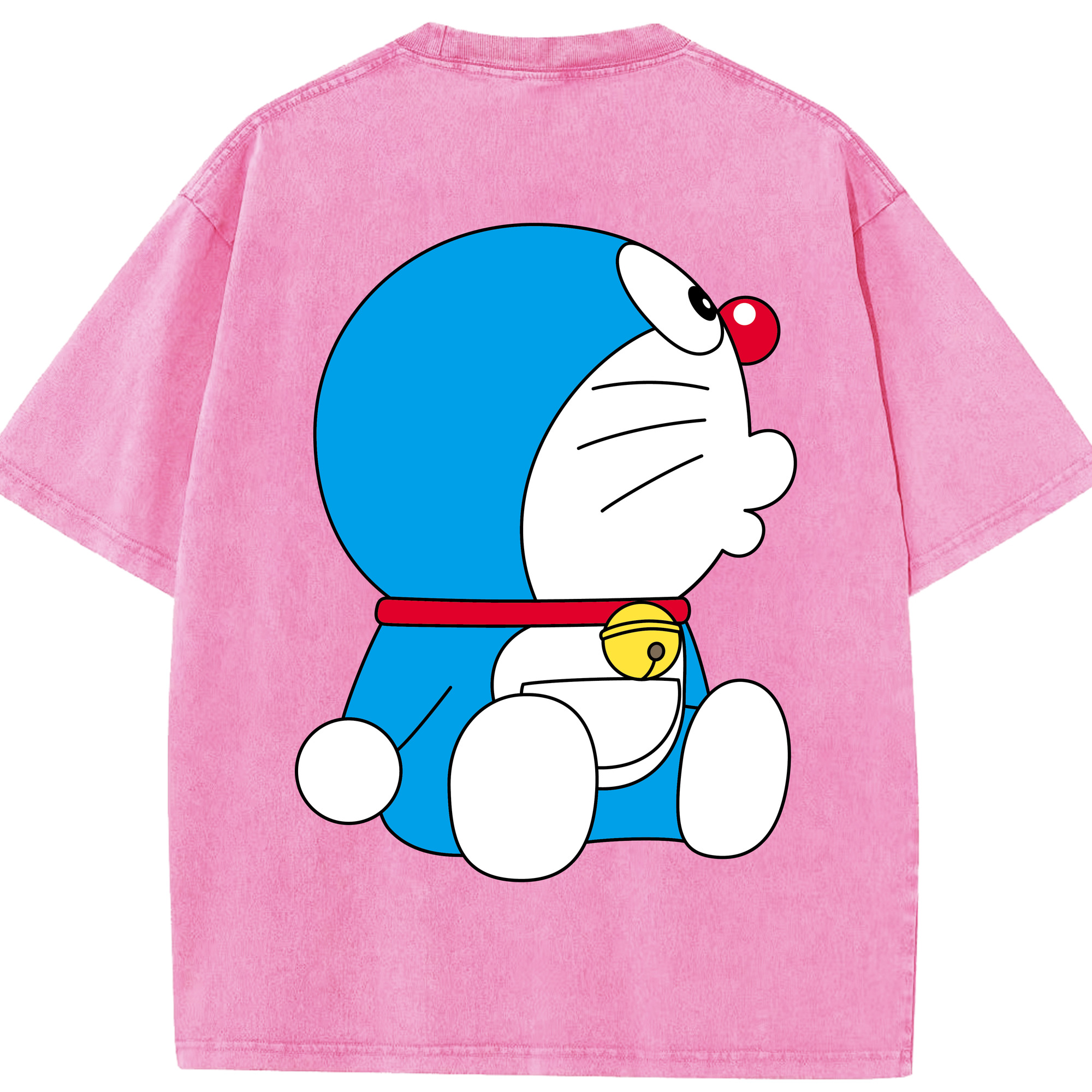 （画像用） ドラえもん Doraemon 綿100% ヴィンテージ風 半袖Tシャツ（背面プリント）
